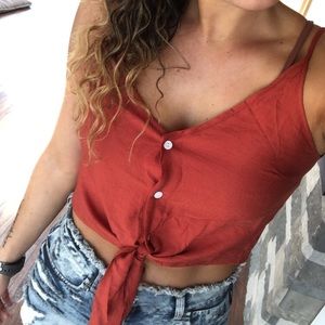 Rust color crop top